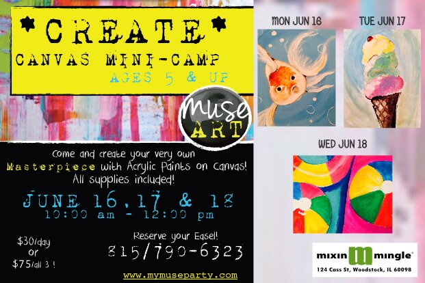 Muse Art Kids Canvas Mini-Camp
